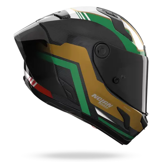 CASCO X-804 RS ULTRA CARBON PIEGA 367 CARBONO/ORO/RJO NOLAN