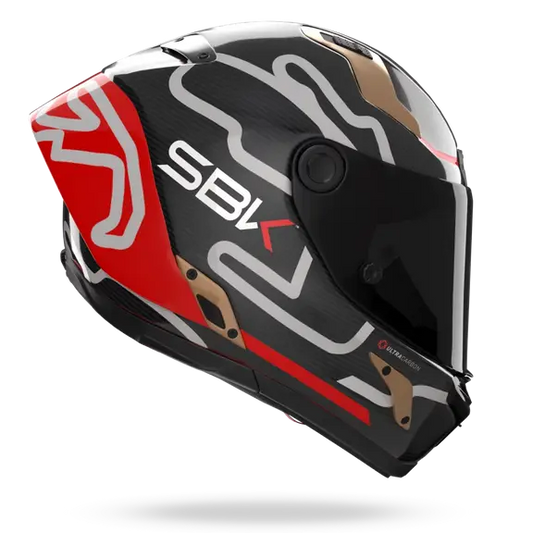 CASCO X-804 RS ULTRA CARBON SBK 360 CARBONO/RJO/ORO NOLAN