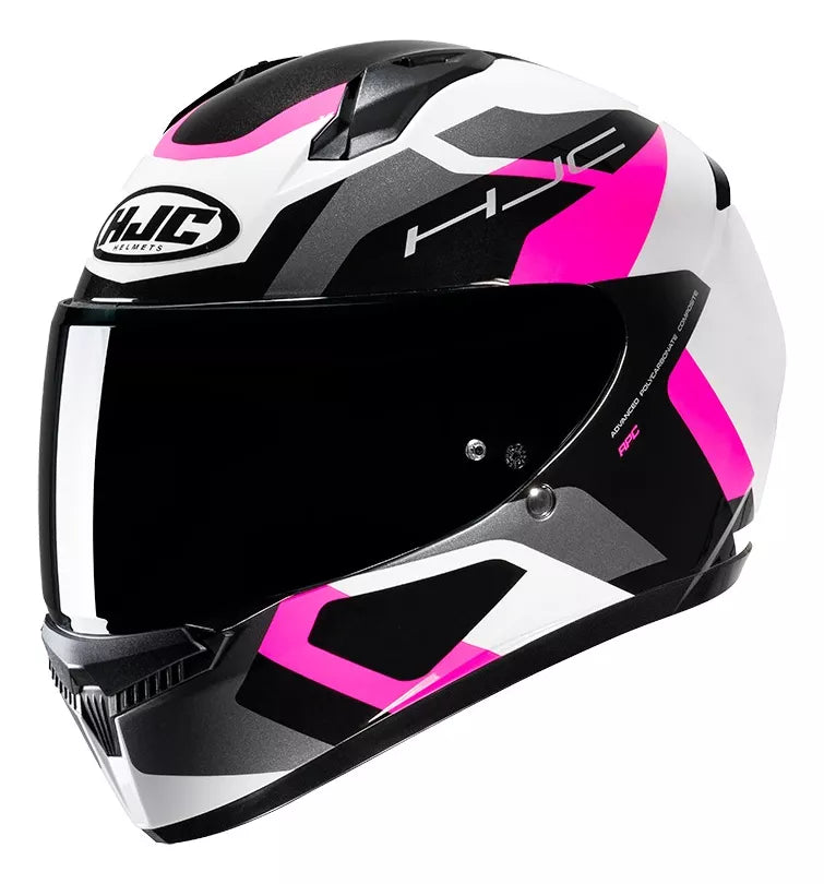C10 TINS MC8 Bco/Gris/Rosa HJC