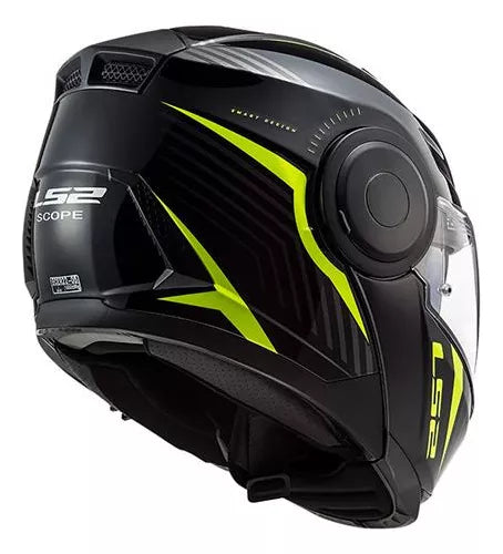 CASCO ABATIBLE LS2 SCOPE II SKID NGO/AMA FLUO FF902 SIN PINLOCK