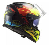 CASCO CERRADO LS2 STORM II DROP NGO/AMA/ROJ FF800