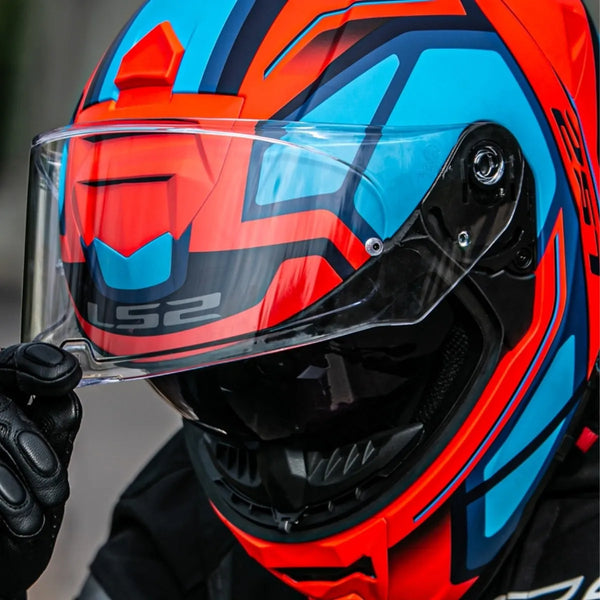 CASCO CERRADO LS2 STORM II FASTER AZL MATE/NJA FLUO FF800