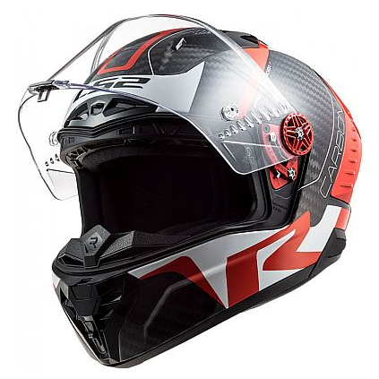 CASCO CERRADO LS2 THUNDER C RACING 1 ROJ/BCO FF805