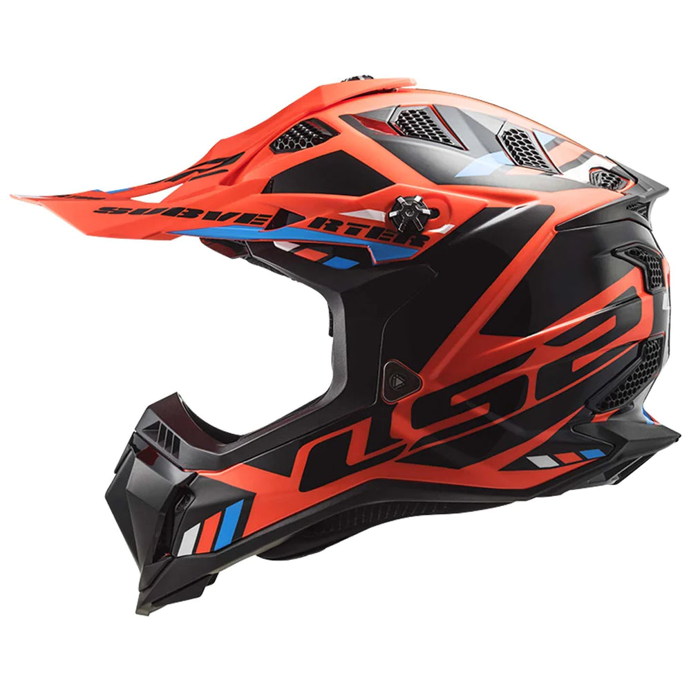 CASCO CROSS LS2 SUBVERTER STOMP NJA FLUO/NGO MX700
