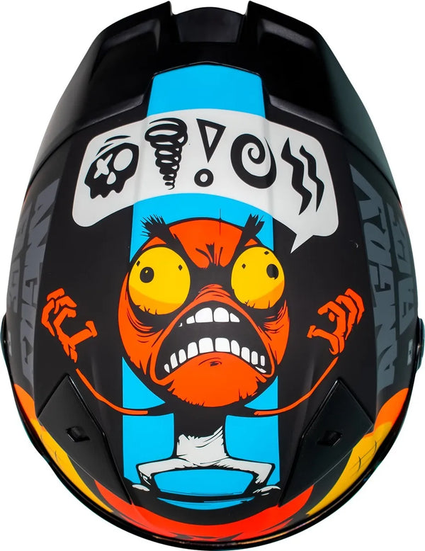 CASCO FENIX ANGRY FACE B7 AZUL MATE