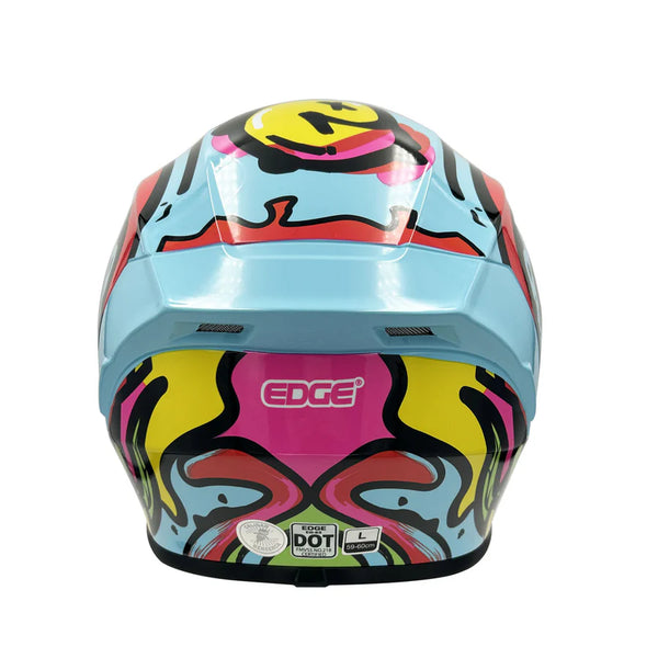 CASCO INTEGRAL FRANKIE GRAFFITI AZUL BRILLANTE