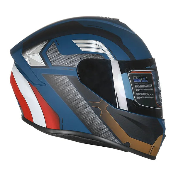 CASCO INTEGRAL -  FULL FACE HELMET - LEXUS - CAPITAN AMERICA - MATT - VISOR: DARK