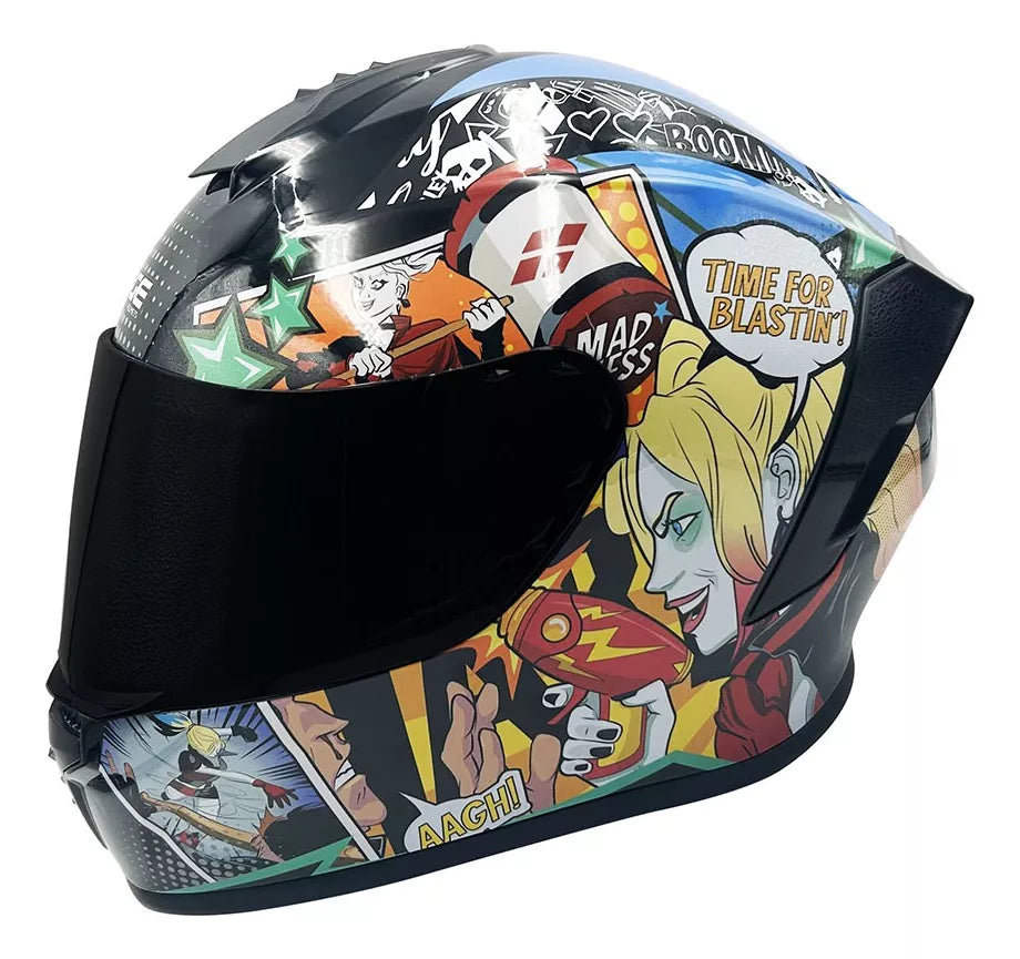 CASCO INTEGRAL  HARLEY QUEEN BRILLANTE
