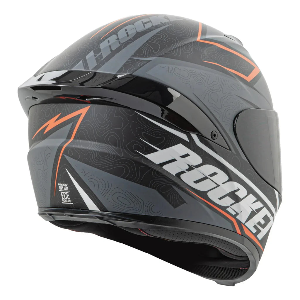 CASCO / RKT 100 / ELEVATION / GRIS/ NARANJA/ NEGRO