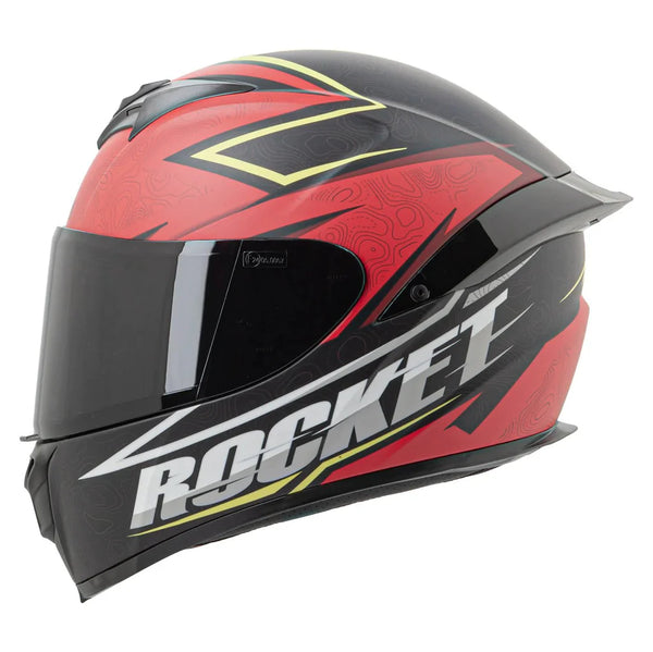 CASCO / RKT 100 / ELEVATION / GRIS/ ROJO / NEON