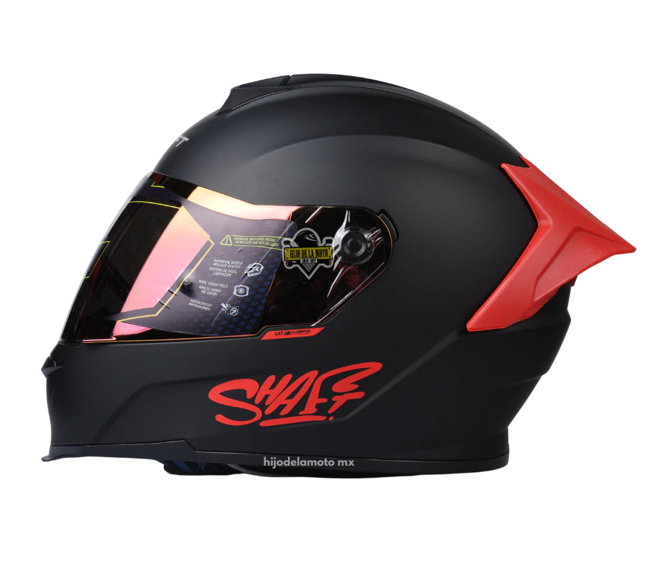 CASCO SHAFT 502 SOLID MATE NEGRO RED iMoto