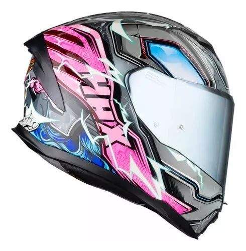 Casco Force Thunder Rosa/Gris Brillante Hax