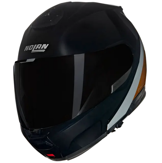 Casco N100-6 Verniciatura Speciale N-com 343 Ngo/Ocre/Plata Nolan
