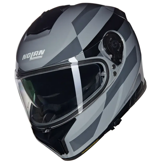 Casco N80-8 Alfiere N-com 345 Gris/Gris Oscuro Nolan