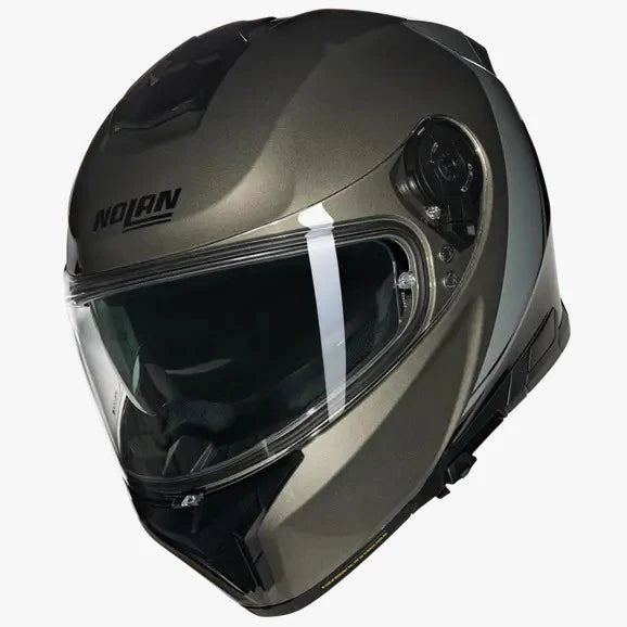 Casco N80-8 Verniciatura Speciale N-com 342 Piedra/Ngo/Plata Ngo Nolan