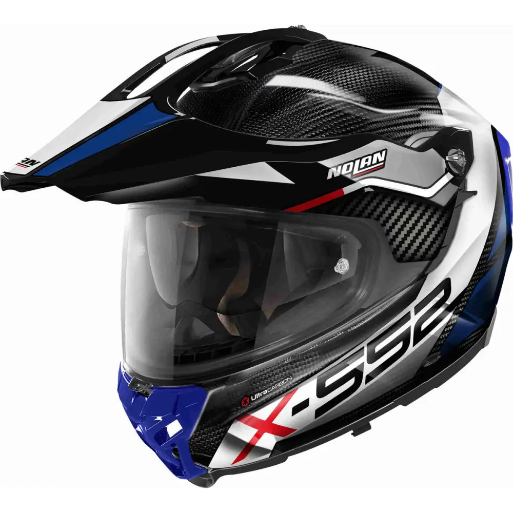 Casco X-552 Ultra Dinamo n-com 24 Azul/Bco/Ngo Bri  Nolan