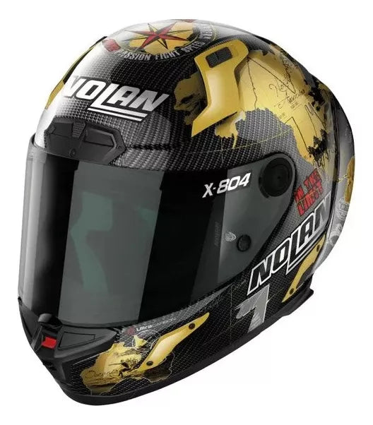 Casco X-804 RS Checa Gold 25 Dorada Nolan