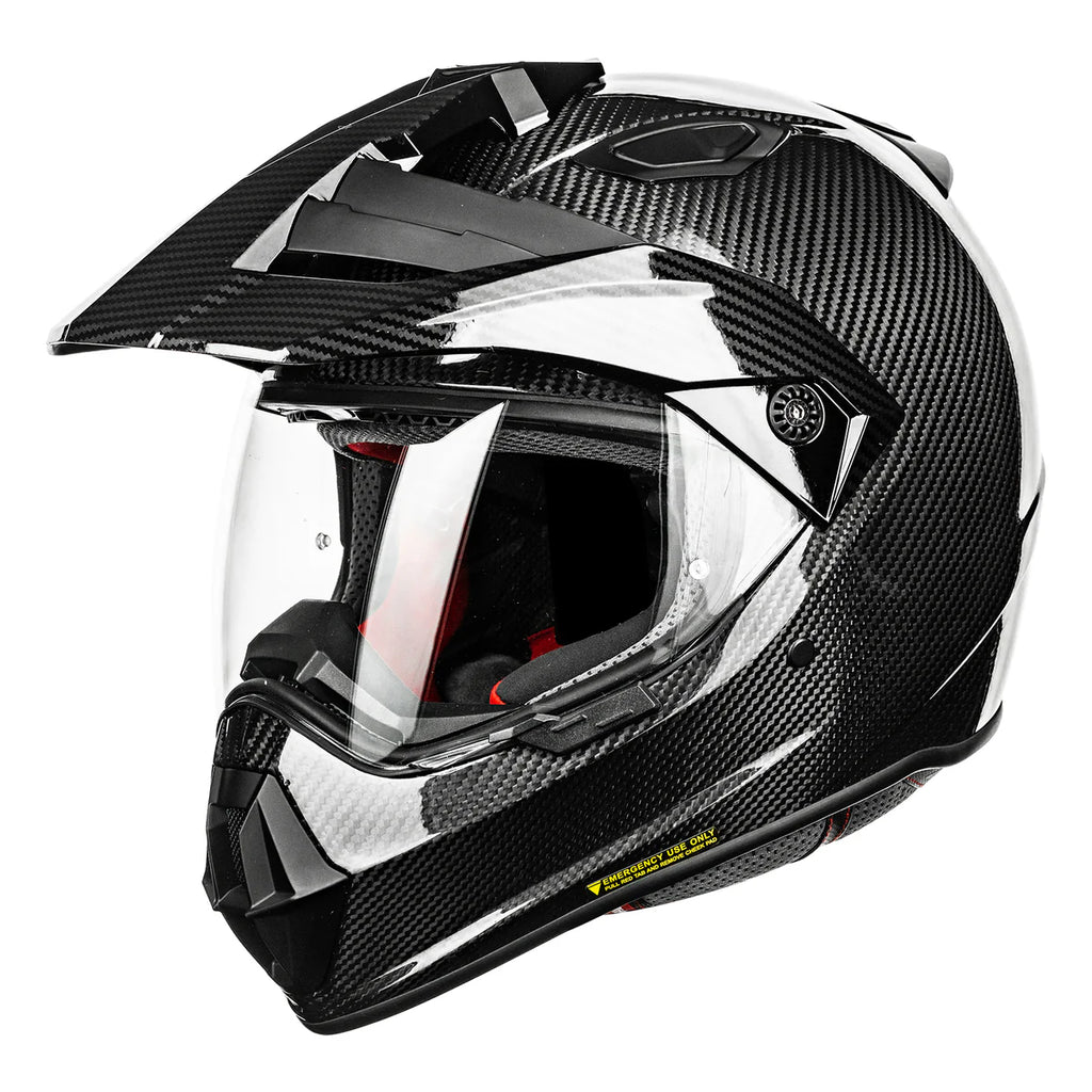 Casco de moto Dual Sport ILM L13 Carbon Fiber Black iMoto