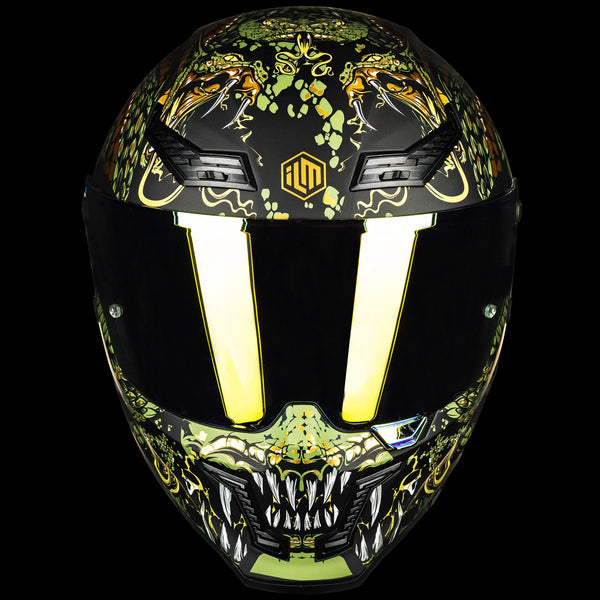 Casco de moto Integral ILM MF509 Mythology Gold