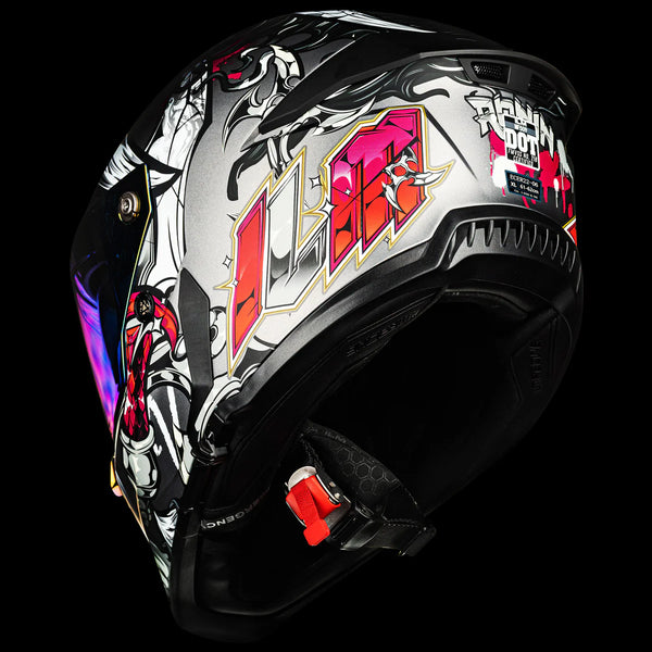 Casco de moto Integral ILM MF509 Ronin Red
