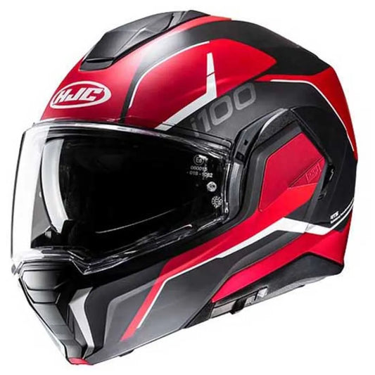 Casco i100 LORIX MCS1F Neg/rojo/bco HJC