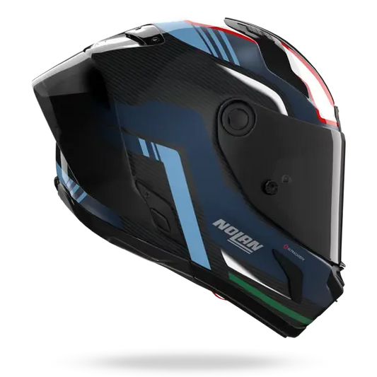 CASCO X-804 RS ULTRA CARBON PIEGA 366 CARBONO/AZUL/RJO  NOLAN