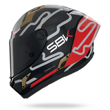 CASCO X-804 RS ULTRA CARBON SBK 360 CARBONO/RJO/ORO NOLAN