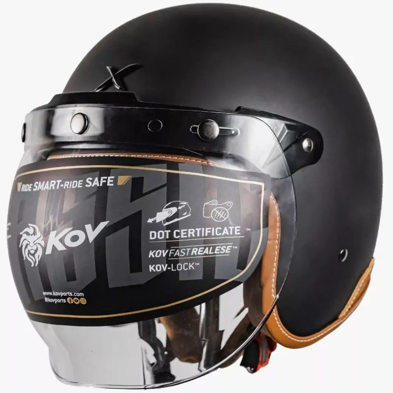 KOV CASCO CLASSIC SOLIDO NEGRO MATE