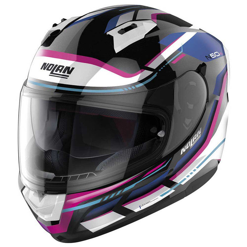 Casco N60-6 Lancer 65 Ngo/azul/rosa Nolan