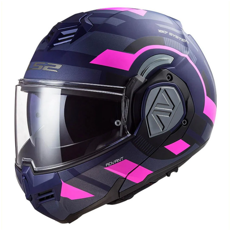 CASCO ABATIBLE LS2 ADVANT VELUM AZL/ROS FLUO/MATE FF906