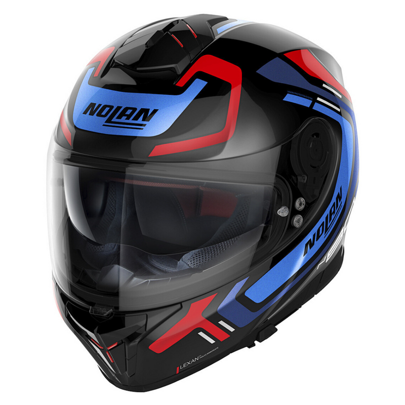 CASCO N80-8 ALLY N-COM 43 NGO MATE/AZUL/ROJO NOLAN