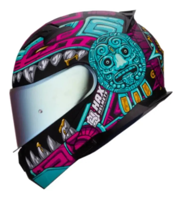 Casco Amatista Jaguar Aqua/rosa Mate Hax