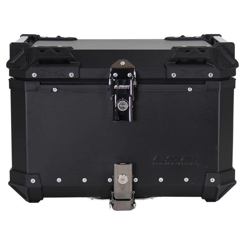 BAUL TRASERO MOTOCICLETA LS2 B55 ALUMINIO NEGRO 55 LTS