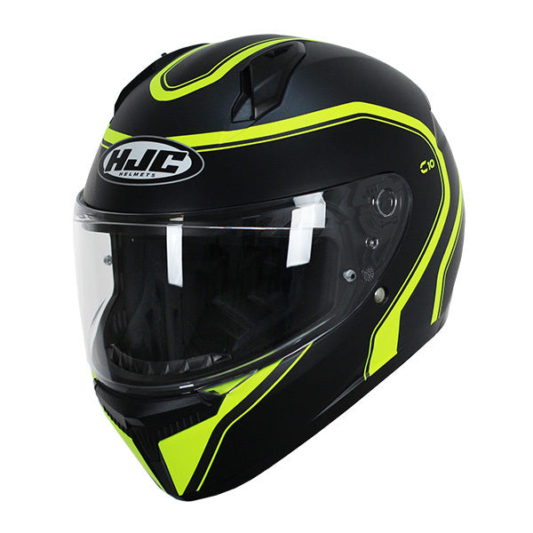 C10 ELIE MC3HSF Neg/Gris/Ama Fluo HJC