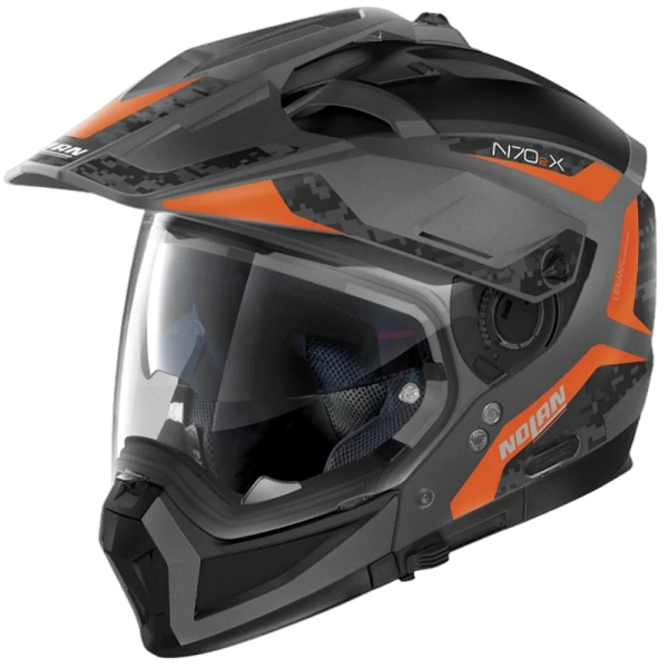 Casco N70-2 X Torpedo N-com 44 Ngo/gris/Nar Nolan